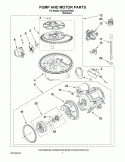 PUMP AND MOTOR PARTS Diagram and Parts List for KUDC03FVSS2  KitchenAid Dishwasher