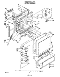 DOOR Diagram and Parts List for SHF5584P1  Whirlpool Dishwasher