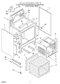 OVEN CHASSIS Diagram and Parts List for KERH507YAL5  KitchenAid Range