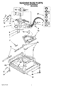 MACHINE BASE PARTS Diagram and Parts List for 8TLSQ9533LG1  Whirlpool Washer
