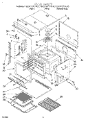 OVEN Diagram and Parts List for KEBN107YWH0  KitchenAid Wall Oven