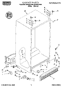 CABINET Diagram and Parts List for RS22BRXDN00  Roper Refrigerator