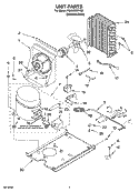 UNIT PARTS, OPTIONAL PARTS (NOT INCLUDED) Diagram and Parts List for KUIA15NRHS8  KitchenAid Ice Maker