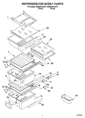 REFRIGERATOR SHELF Diagram and Parts List for GS6SHANLB10  Whirlpool Refrigerator