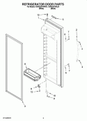 REFRIGERATOR DOOR PARTS Diagram and Parts List for KSRG25FVWH01  KitchenAid Refrigerator