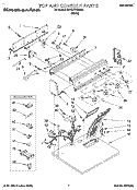 TOP AND CONSOLE, LIT/OPTIONAL Diagram and Parts List for KGYE777BWH1  KitchenAid Dryer