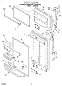 DOOR Diagram and Parts List for ET20PMXDW02  Whirlpool Refrigerator