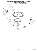 MAGNETRON AND TURNTABLE PARTS Diagram and Parts List for MHE16XSQ0  Roper Microwave