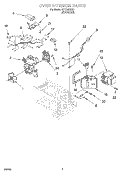 OVEN INTERIOR Diagram and Parts List for GT1196SHS1  Whirlpool Microwave