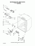 REFRIGERATOR LINER PARTS Diagram and Parts List for KFCO22EVBL1  KitchenAid Refrigerator