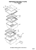 REFRIGERATOR SHELF PARTS Diagram and Parts List for IS25AGXRQ00  Inglis Refrigerator