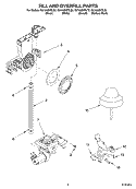FILL AND OVERFILL PARTS Diagram and Parts List for GU1500XTLQ2  Whirlpool Dishwasher