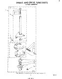 BRAKE AND DRIVE TUBE Diagram and Parts List for LA5460XPW1  Whirlpool Washer