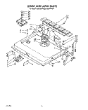 DOOR AND LATCH Diagram and Parts List for KUDP22GT0  KitchenAid Dishwasher