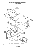 COOKTOP AND MANIFOLD , LIT/OPTIONAL Diagram and Parts List for FGP215VW1  Roper Range