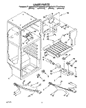 LINER, LIT/OPTIONAL Diagram and Parts List for ET14JMXAN10  Whirlpool Refrigerator
