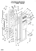FREEZER DOOR Diagram and Parts List for 3ED22DQXBN00  Whirlpool Refrigerator
