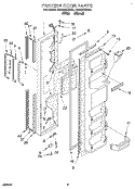 FREEZER DOOR Diagram and Parts List for RS22BRXDW01  Roper Refrigerator