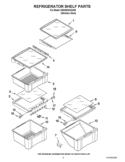 REFRIGERATOR SHELF PARTS Diagram and Parts List for 6GD5SHGXSS09  Whirlpool Refrigerator