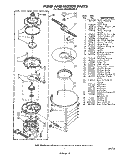PUMP AND MOTOR Diagram and Parts List for DU2900XM0  Whirlpool Dishwasher