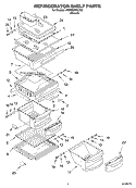 REFRIGERATOR SHELF Diagram and Parts List for 4KSRS25KLT00  KitchenAid Refrigerator