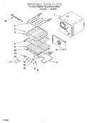 INTERNAL OVEN Diagram and Parts List for KEMS377BBL0  KitchenAid Wall Oven
