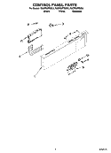CONTROL PANEL PARTS Diagram and Parts List for KUDR02FSBL3  KitchenAid Dishwasher