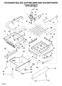 EVAPORATOR, ICE CUTTER GRID AND WATER Diagram and Parts List for CSW45PA1B0  Whirlpool Ice Maker
