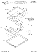 SECTION Diagram and Parts List for RCC3024GB1  Whirlpool Cooktop