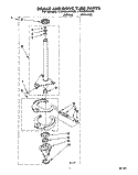 BRAKE AND DRIVE TUBE Diagram and Parts List for LSV8245AW0  Whirlpool Washer