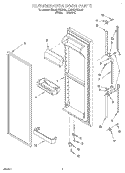 REFRIGERATOR DOOR Diagram and Parts List for ED25GWXEW00  Whirlpool Refrigerator