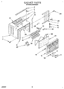 CABINET Diagram and Parts List for AR0500XA1  Whirlpool Air Conditioner