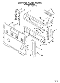 CONTROL PANEL PARTS Diagram and Parts List for FES326RD0  Roper Range