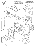 OVEN Diagram and Parts List for GBS277PDQ0  Whirlpool Wall Oven