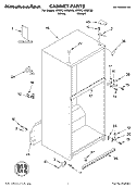CABINET, LITERATURE Diagram and Parts List for KTRP21KKBT00  KitchenAid Refrigerator