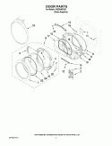 DOOR PARTS Diagram and Parts List for WED9400VE1  Whirlpool Dryer