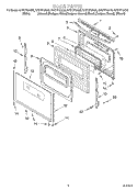 DOOR Diagram and Parts List for SF377PEGT6  Whirlpool Range