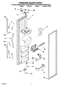 FREEZER DOOR PARTS Diagram and Parts List for GD5NHAXMQ00  Whirlpool Refrigerator