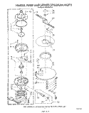 HEATER, PUMP AND LOWER SPRAY ARM Diagram and Parts List for DU8300XT0  Whirlpool Dishwasher