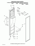 FREEZER DOOR PARTS Diagram and Parts List for GSS26C5XXB02  Whirlpool Refrigerator