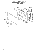 FREEZER DOOR, LIT/OPTIONAL Diagram and Parts List for KTRS19KDWH03  KitchenAid Refrigerator