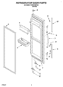 REFRIGERATOR DOOR Diagram and Parts List for 4YED27PQFN03  Whirlpool Refrigerator