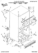 CABINET Diagram and Parts List for 8ET18NKXAN01  Whirlpool Refrigerator