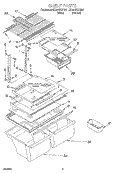 SHELF Diagram and Parts List for ET20GKXFN01  Whirlpool Refrigerator