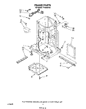 FRAME Diagram and Parts List for TF4600XTP0  Whirlpool Trash Compactor