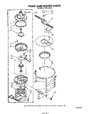 PUMP AND MOTOR Diagram and Parts List for DU2016XS0  Whirlpool Dishwasher