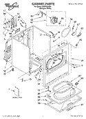 SECTION Diagram and Parts List for LEQ7030KQ1  Whirlpool Dryer