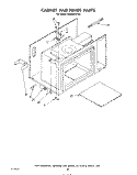 CABINET AND HINGE Diagram and Parts List for SM988PEPW2  Whirlpool Range