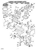 CABINET AND STIRRER PARTS Diagram and Parts List for KEMC378KBT04  KitchenAid Microwave Oven Combo
