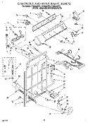 CONTROLS AND REAR PANEL Diagram and Parts List for LLN8233BN1  Whirlpool Washer